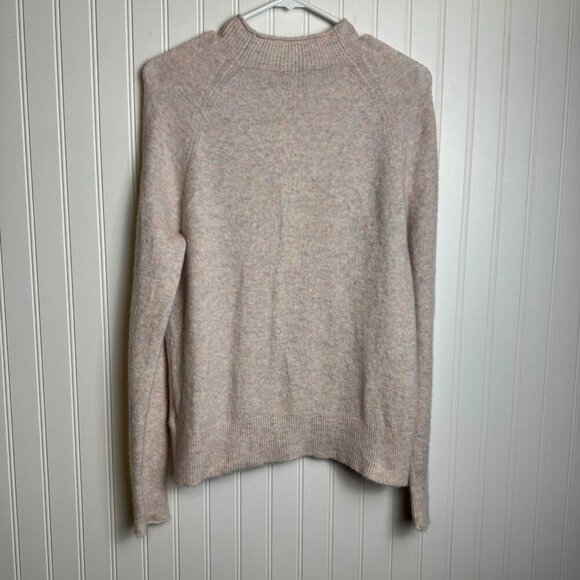 J. Crew Pinkish Heather Merino Wool/Alpaca Mock Neck Sweater Size Small M1 - Picture 4 of 4